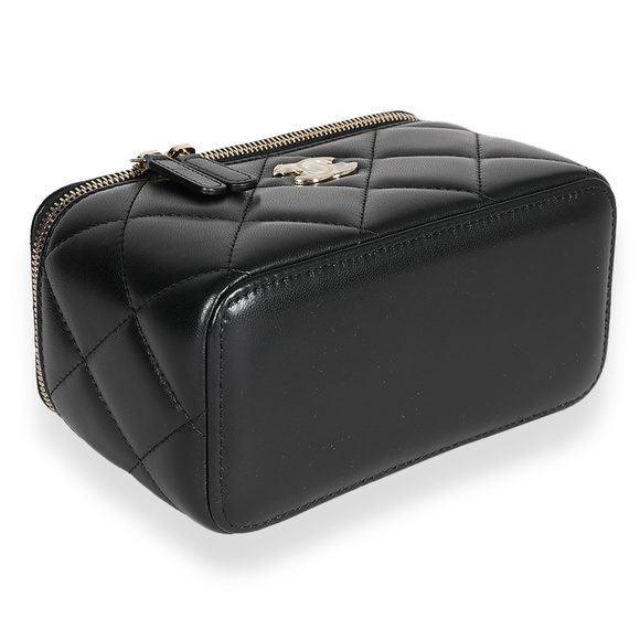 Chanel Black Quilted Lambskin Elegant Chain Vanity Bag - Picture 3 of 7